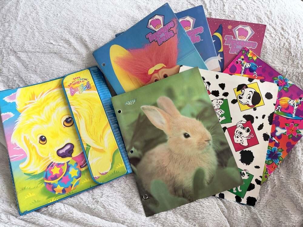 The Fantastic World of Lisa Frank Trapper Keeper & 6 folders
